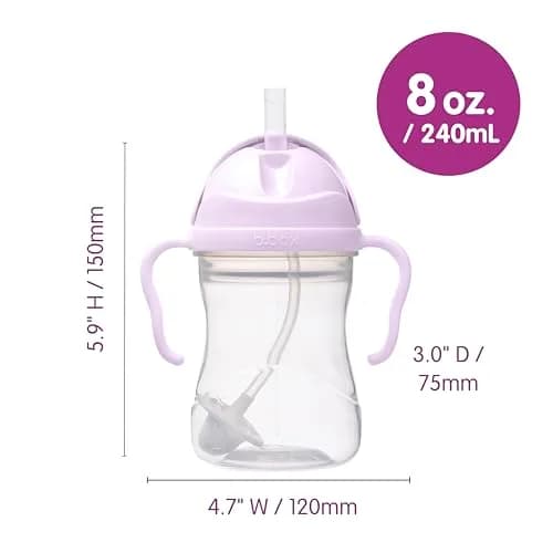 b.box Sippy Cup with Weighted Straw, Toddler Straw Cup, Spill Proof, 237ml (8oz) | Innovative Weighted Straw for All Angles thumbnail 5