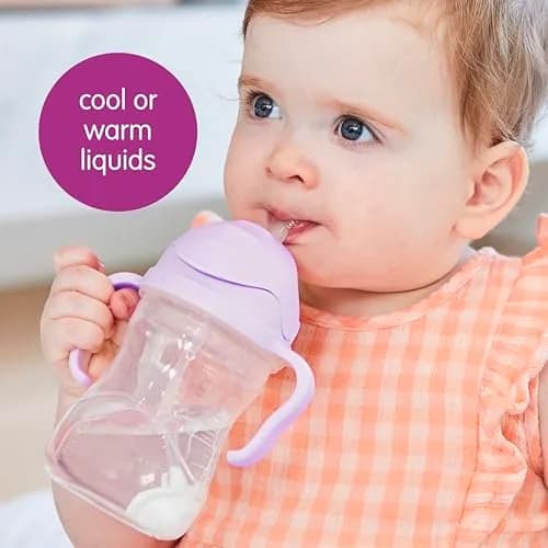 b.box Sippy Cup with Weighted Straw, Toddler Straw Cup, Spill Proof, 237ml (8oz) | Innovative Weighted Straw for All Angles thumbnail 6