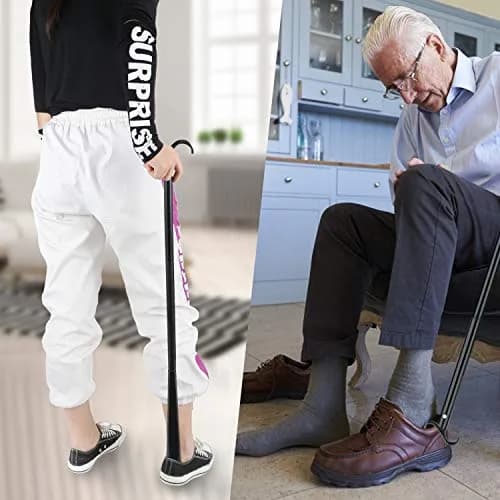 JJDPARTS 35" Long Dressing Stick with Shoe Horn & Sock Remover | Adjustable Reach Aid thumbnail 6