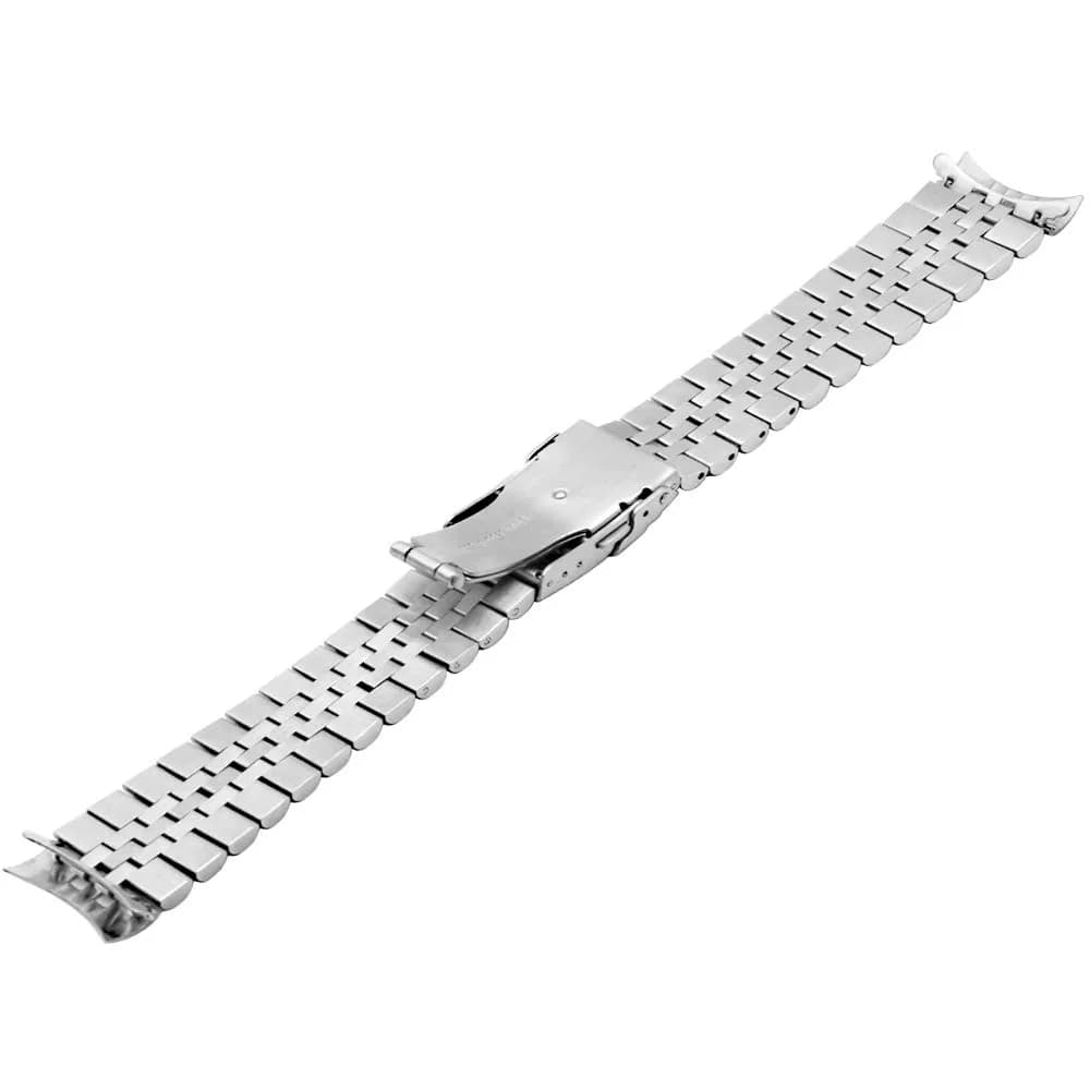 Juntan 20mm Stainless Steel Watch Band | Jubilee Style Metal Bracelet Replacement with Double Flip Lock Clasp - view 7
