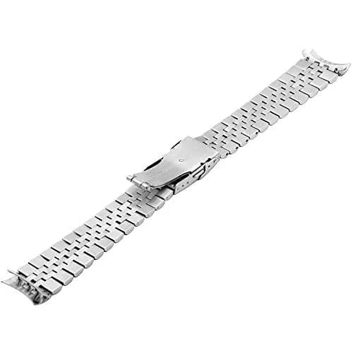 Juntan 20mm Stainless Steel Watch Band | Jubilee Style Metal Bracelet Replacement with Double Flip Lock Clasp thumbnail 7