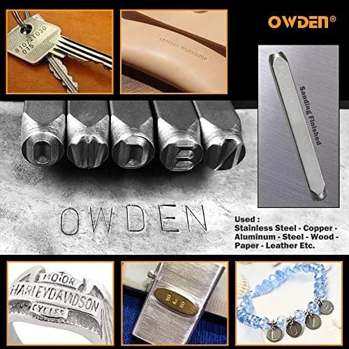 OWDEN Professional 36Pcs Steel Metal Stamps Set, 6mm (1/4") | Durable Alloy Steel Marking Tools for Jewelry & Crafts thumbnail 4