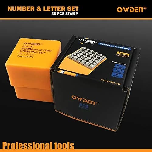 OWDEN Professional 36Pcs Steel Metal Stamps Set, 6mm (1/4") | Durable Alloy Steel Marking Tools for Jewelry & Crafts thumbnail 6