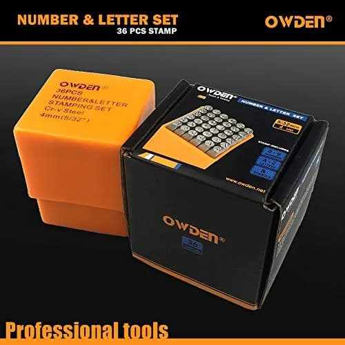 OWDEN Steel Metal Stamping Kit 36Pcs. Alloy Steel (5/32” 4mm) | High-Quality Punch Set for Jewelry & Crafts thumbnail 6