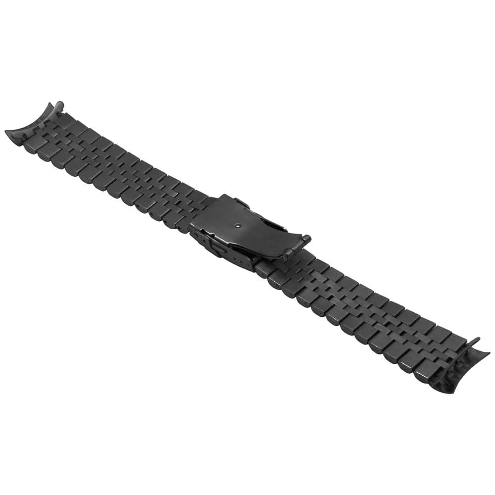 Juntan 22mm Stainless Steel Watch Band Curved Ends, Tapered Metal Bracelet | Black - view 8
