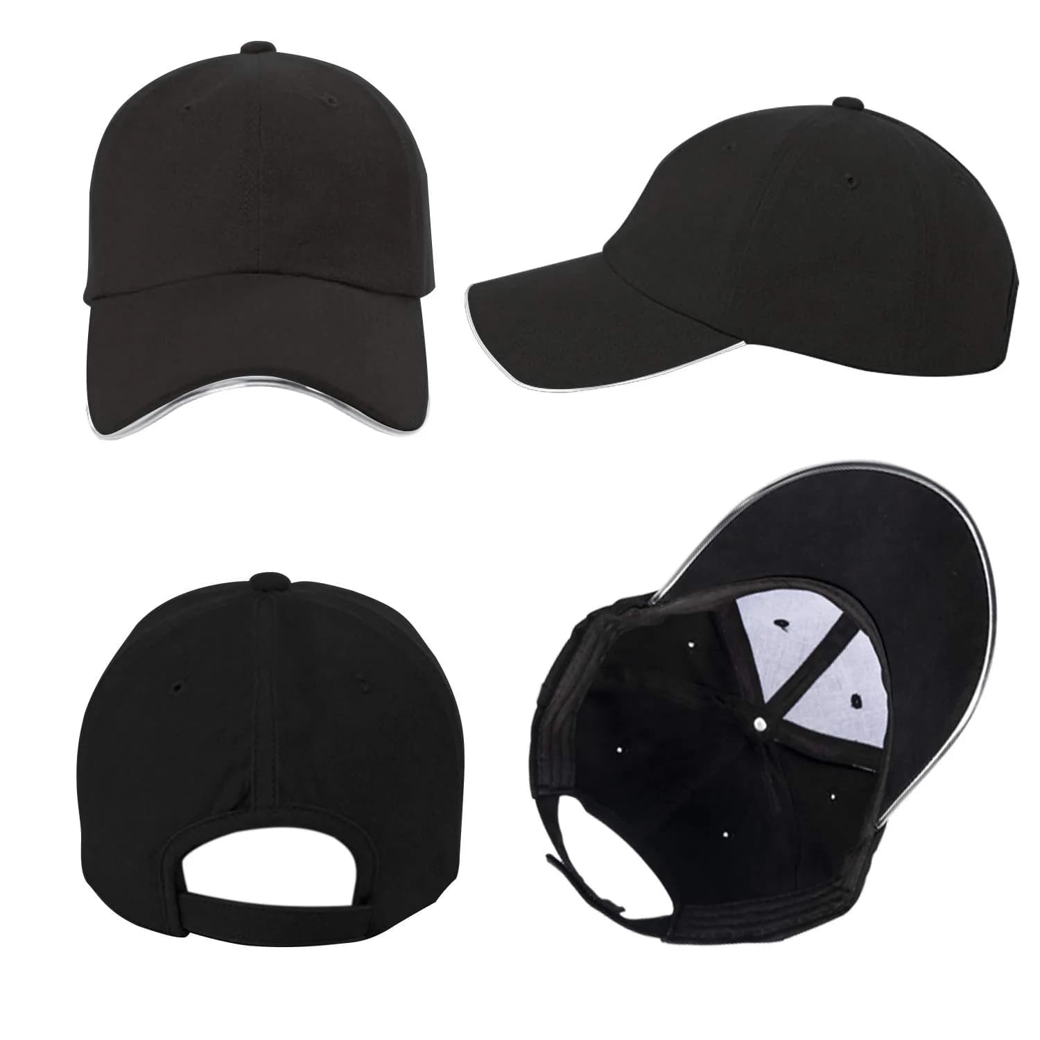 JIGUOOR LED Baseball Cap with USB Rechargeable Battery | Multicolour, One Size - view 6