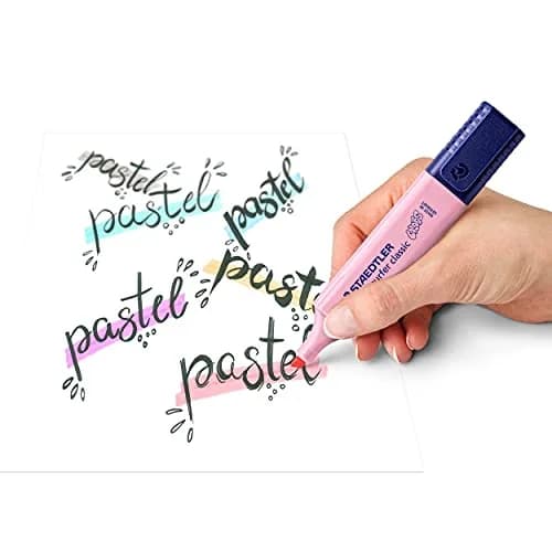 STAEDTLER Textsurfer Classic Highlighter - Assorted Pastel Colours (Pack of 4) | Long-lasting, Water-based Pastel Markers for Text & Large Areas thumbnail 4
