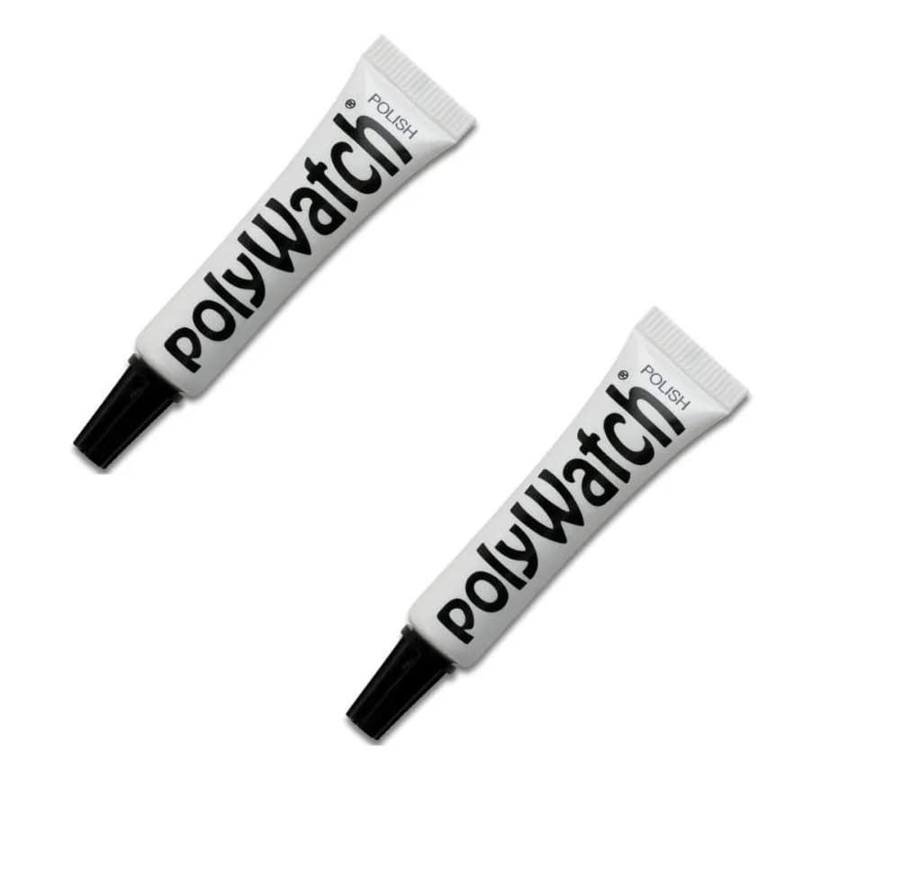 Polywatch Watch Polish for Plastic Crystal | 10ml (0.35 Fl Oz) | Removes Scratches for Mirror Finish (2-Pack) - main product image