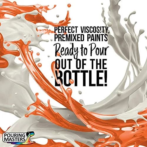 U.S. Art Supply Pouring Masters Citrus Orange Acrylic Ready to Pour Paint 32 Fl Oz | Premium Water-Based Fluid Art thumbnail 2