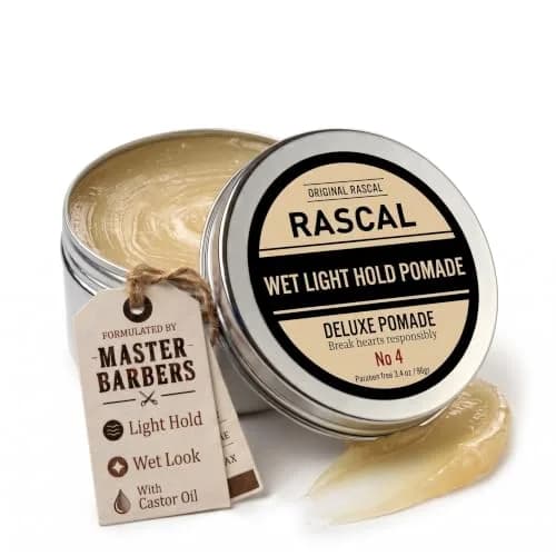 Rascal Men's Grooming Original Pomade #4 3.4oz | Light Hold Wet Look High Shine thumbnail 1