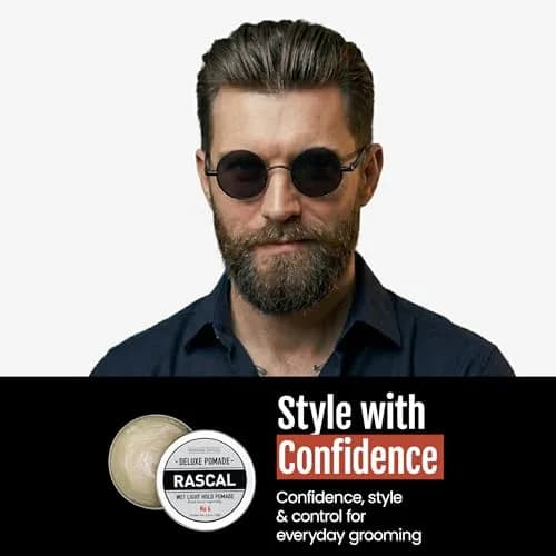 Rascal Men's Grooming Original Pomade #4 3.4oz | Light Hold Wet Look High Shine thumbnail 7