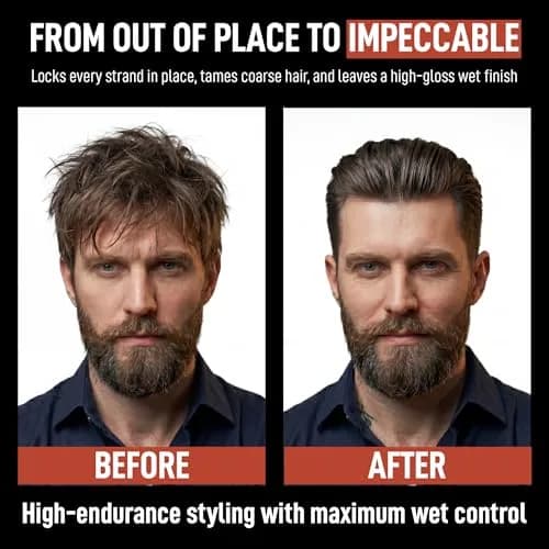 Rascal Men's Grooming Original Pomade #5 3.4 Ounce | High Shine & Strong Hold Wet Look for All Hair Types thumbnail 3