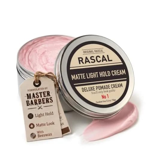 Rascal Men's Grooming Original Deluxe Pomade 3.4 oz | Matte Hair Paste with Light Hold for All Hair Types thumbnail 1