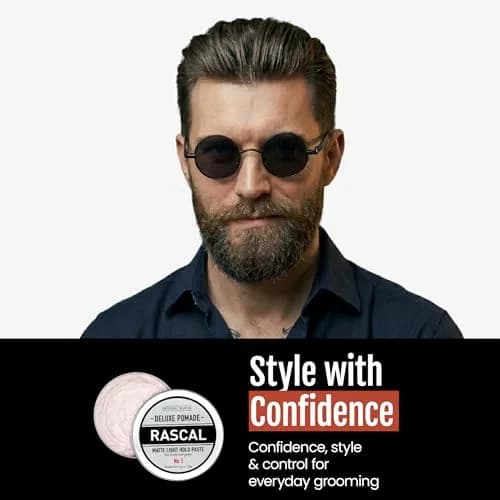 Rascal Men's Grooming Original Deluxe Pomade 3.4 oz | Matte Hair Paste with Light Hold for All Hair Types thumbnail 7