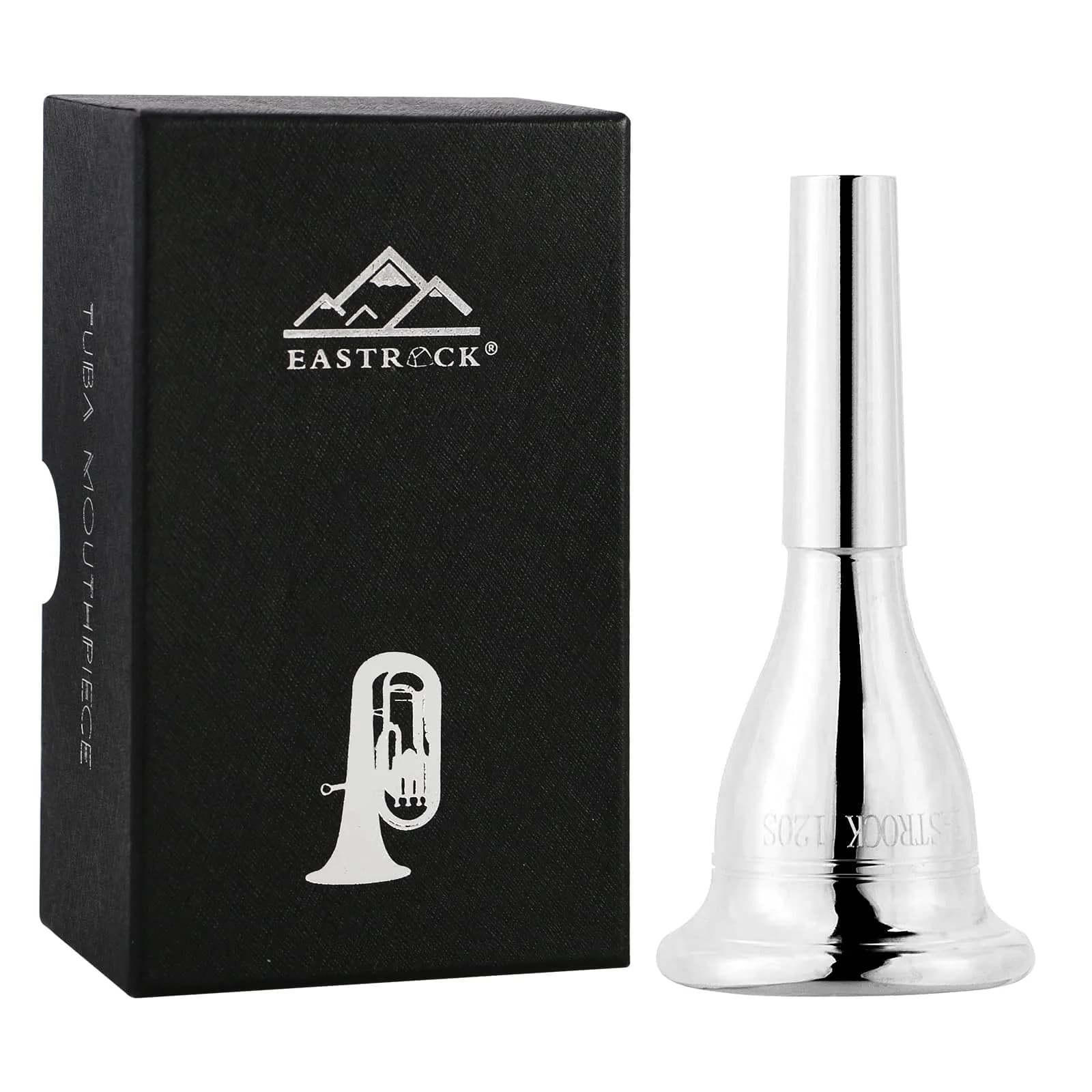 EASTROCK Standard Tuba Mouthpiece, Silver Plated 120S Size (1 Unit) | Rich Sound, Durable Copper — JDTB-120S