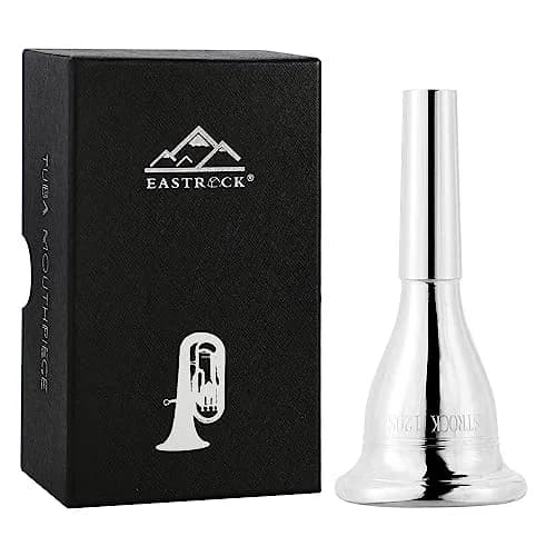 EASTROCK Standard Tuba Mouthpiece, Silver Plated 120S Size (1 Unit) | Rich Sound, Durable Copper thumbnail 1