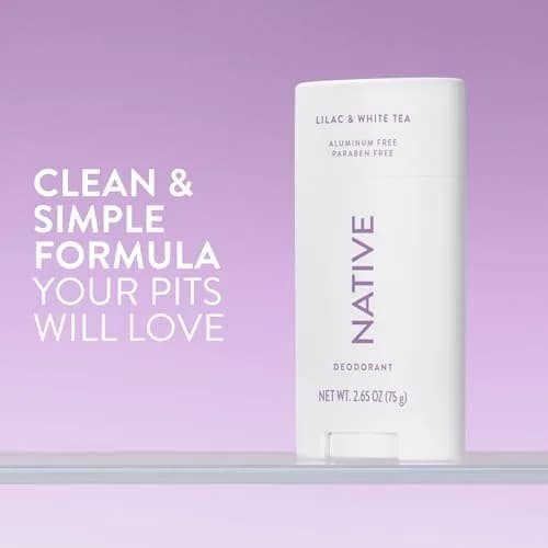 Native Natural Deodorant Lilac & White Tea 75.7ml (2.65oz) | 72-Hour Odor Protection thumbnail 2