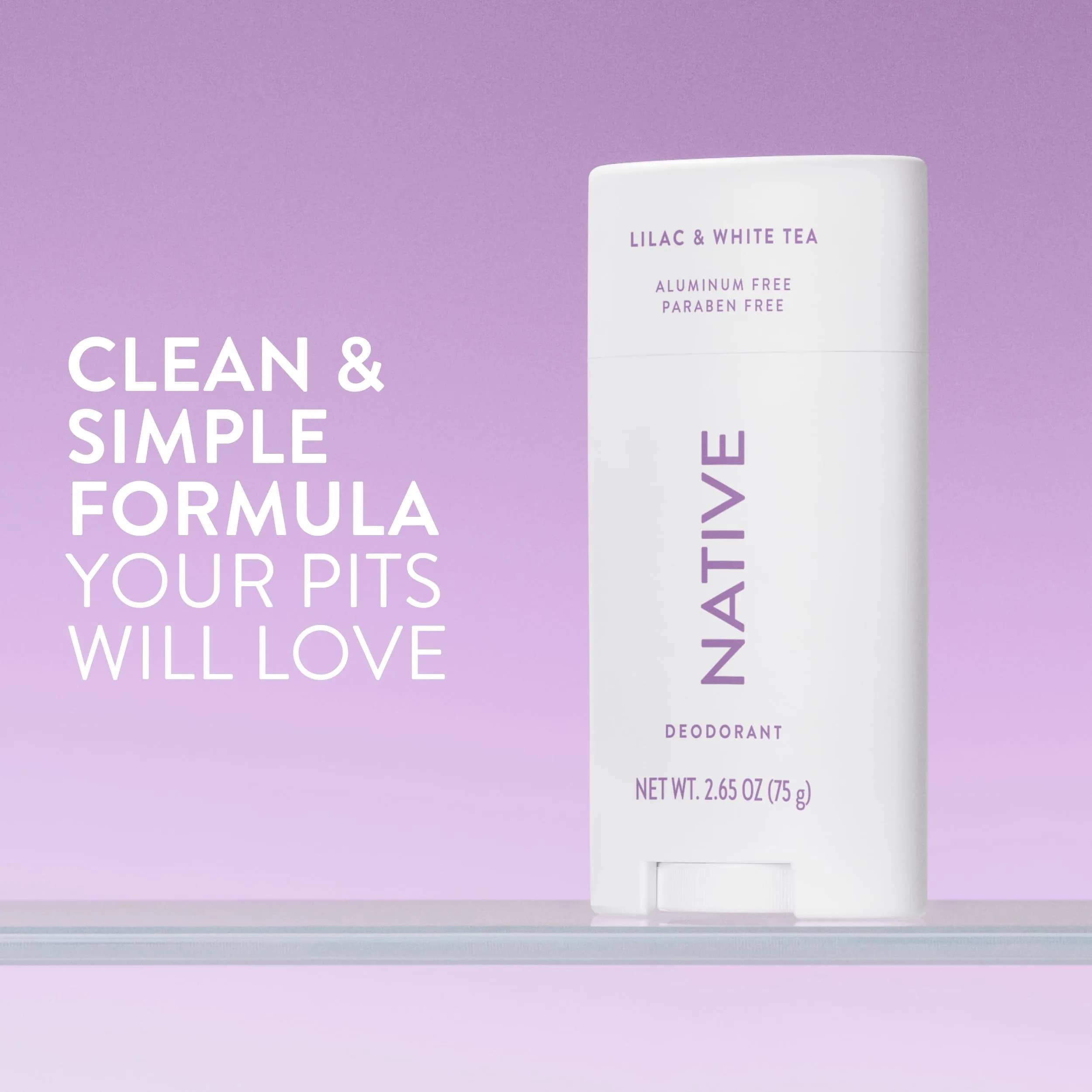 Native Natural Deodorant Lilac & White Tea 75.7ml (2.65oz) | 72-Hour Odor Protection - view 2