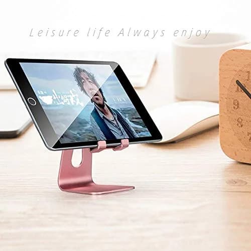 Emoly Portable Electronic Device Stand Silver | Adjustable, Heavy-Duty Aluminum, Universal Compatibility thumbnail 8