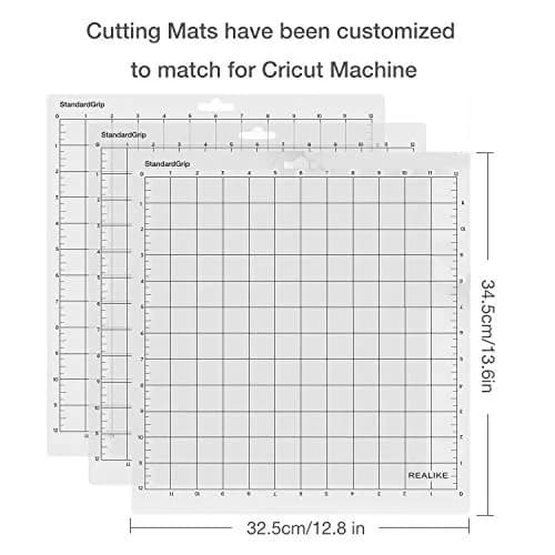 REALIKE 12x12 inch StandardGrip Cutting Mats (3 Pack) | Gridded Adhesive Non-Slip for Silhouette Cameo Craft Sewing thumbnail 4