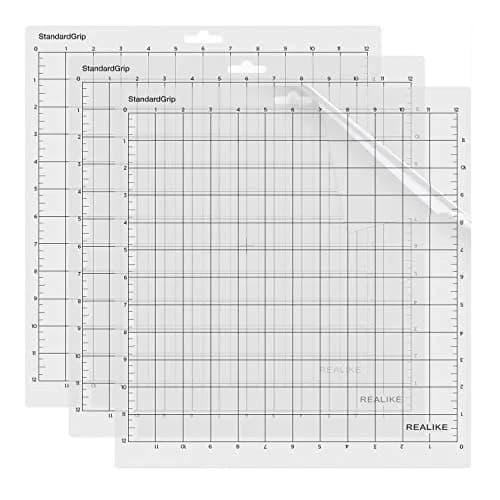 REALIKE 12x12 inch StandardGrip Cutting Mats (3 Pack) | Gridded Adhesive Non-Slip for Silhouette Cameo Craft Sewing - main product image