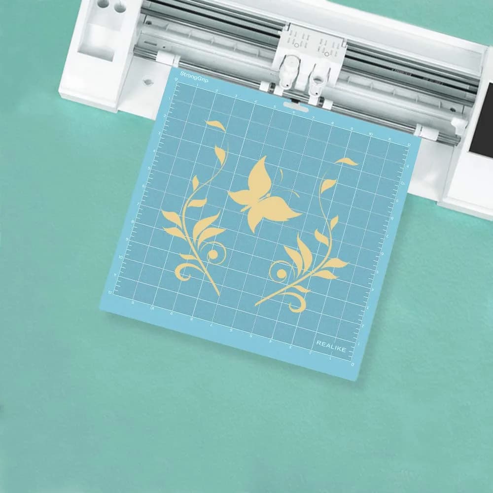REALIKE 12x12 Lightgrip Cutting Mats for Silhouette Cameo 5/4/3/2/1 | Gridded Adhesive Non-Slip Cut Mat for Crafts, Quilting, Sewing thumbnail 5
