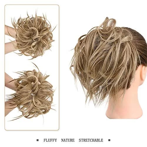 HMD Tousled Updo Messy Bun Hair Piece Ponytail Hairpieces for Women | Casual, Heat-Resistant Synthetic Hair 45g thumbnail 8