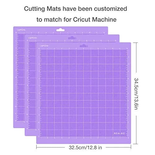 REALIKE 12x12 inch (30.5x30.5 cm) StrongGrip Cutting Mats (3-Pack) | Perfect for Silhouette Cameo Machines thumbnail 4