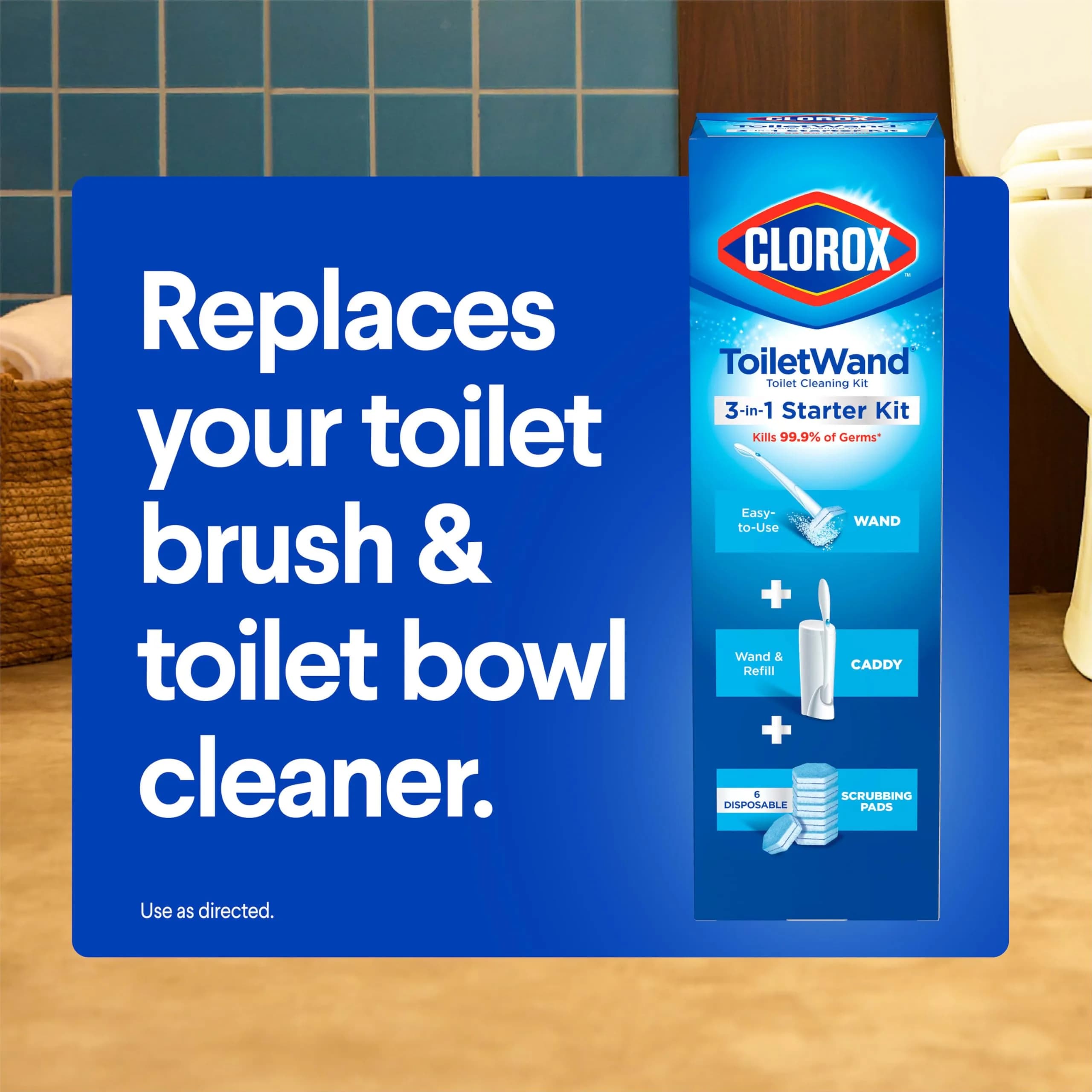 Clorox ToiletWand Toilet Bowl Cleaner System with 16 Disinfecting Refill Heads | 1.19 lb (0.54 kg) - view 7