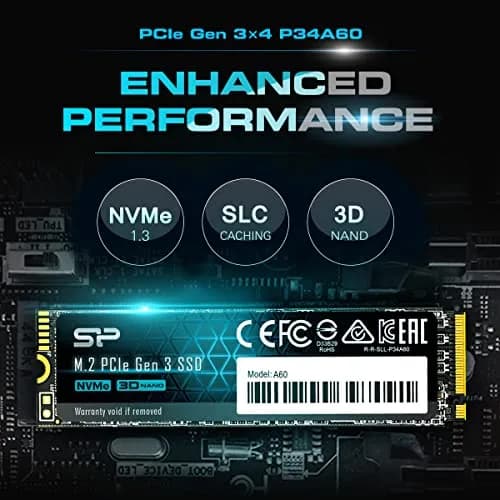 SP Silicon Power 1TB NVMe M.2 PCIe Gen3x4 SSD | PCIe 3.0 x4, 2200MB/s Read, 1600MB/s Write, M.2 2280, TLC NAND, 600 TBW thumbnail 3