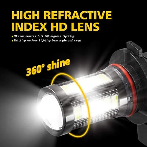 AUXLIGHT 9006 HB4 9006LL 9006XS LED Fog Light Bulbs 6000K Xenon White | Super Bright 2800 Lumens, 33-SMD Chips, Waterproof IP67 thumbnail 5