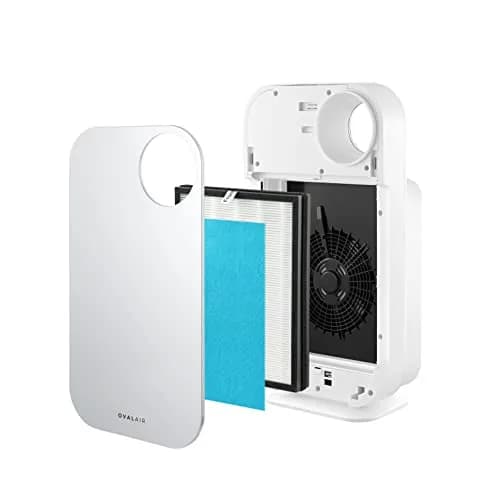 OVAL AIR AIR1000B-COVER Custom Air Purifier Face Cover 24.4" x 13.7" x 1.38" | Modern Satin Silver thumbnail 6