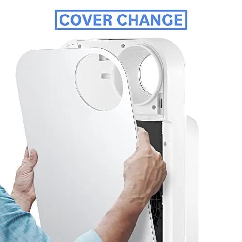 OVAL AIR AIR1000B-COVER Custom Air Purifier Face Cover 24.4" x 13.7" x 1.38" | Modern Satin Silver thumbnail 2