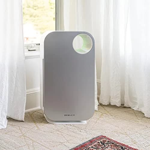 OVAL AIR AIR1000B-COVER Custom Air Purifier Face Cover 24.4" x 13.7" x 1.38" | Modern Satin Silver thumbnail 3
