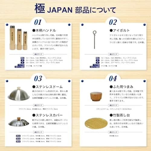 River Light JS1424 Kyoku Japan Iron Frying Pan 24cm | Rust-Resistant, IH Compatible, Deep Fryer with Lid thumbnail 6