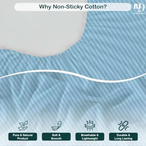 NON Sticky cotton Egyptian Cotton King Sheet Set | Hotel Quality Breathable Bedding (78"x80") thumbnail 5