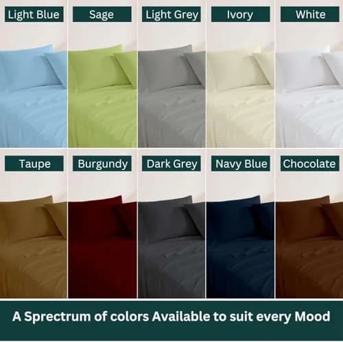 NON Sticky cotton Egyptian Cotton King Sheet Set | Hotel Quality Breathable Bedding (78"x80") thumbnail 7