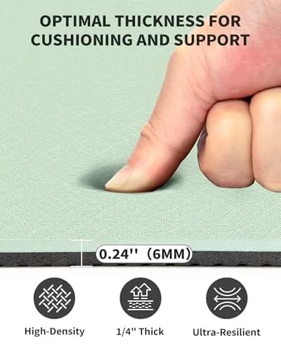 CAMBIVO Extra Wide Yoga Mat 183cm x 122cm (6'x 4') | Non-Slip TPE Cushioning for Joint Relief thumbnail 3