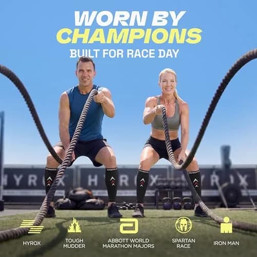 Rymora Calf Compression Sleeves for Men & Women (Pair) Black Small | Graduated Compression for Shin Splints & Recovery thumbnail 3