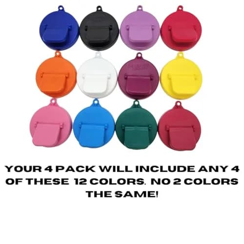 Beverage Buddee Can Cover 4 Pack Assorted Colors | Spill-Proof Dust & Dirt Barrier (100-120 chars) thumbnail 3