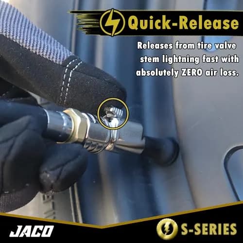 JACO Lightning S-Series Tire Air Chuck 2-Pack | Open Flow 1/4" F-NPT Automatic Lock-On thumbnail 5