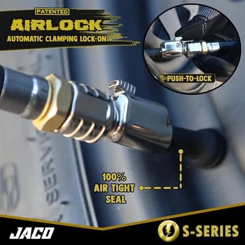 JACO Lightning S-Series Tire Air Chuck 2-Pack | Open Flow 1/4" F-NPT Automatic Lock-On thumbnail 4