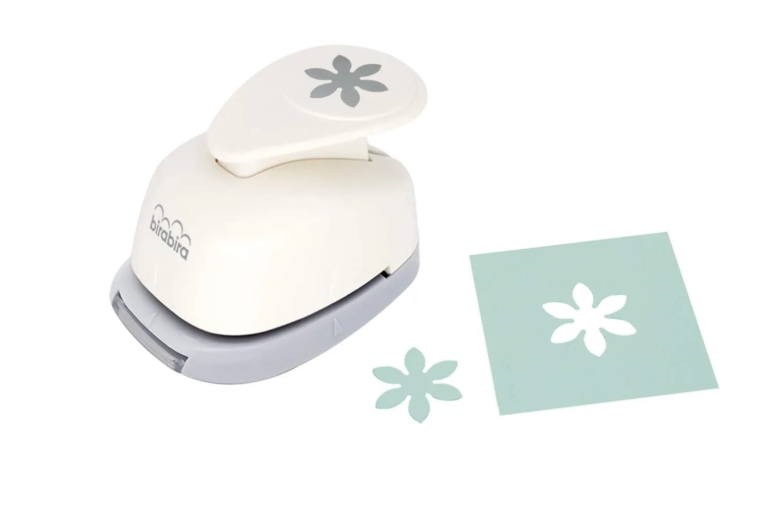 BiraBira Daisy Punch, 1" Flower Punch for Paper Crafting Scrapbooking | Compact & Easy to Use — off-white