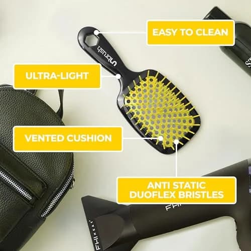 FHI Heat UNbrush Detangling Brush for Wet & Dry Hair | Anti-Static, Vented Cushion, Lightweight, All Hair Types thumbnail 5