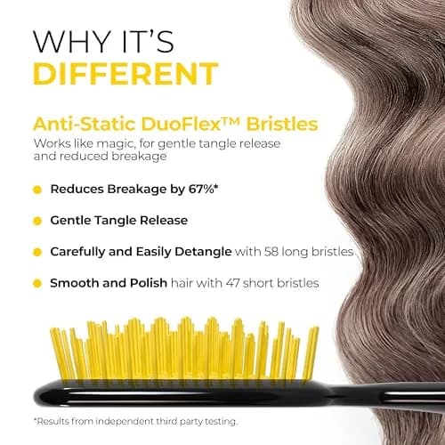 FHI Heat UNbrush Detangling Brush for Wet & Dry Hair | Anti-Static, Vented Cushion, Lightweight, All Hair Types thumbnail 2