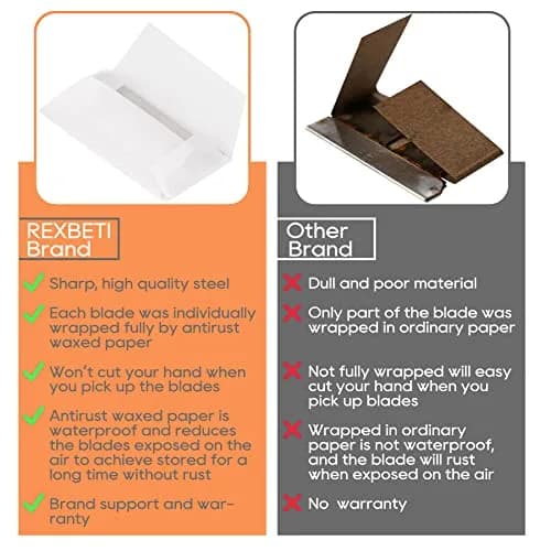 REXBETI 200 Pack Single Edge Razor Blades | Heavy-Duty Steel for Scraping & Cutting thumbnail 6