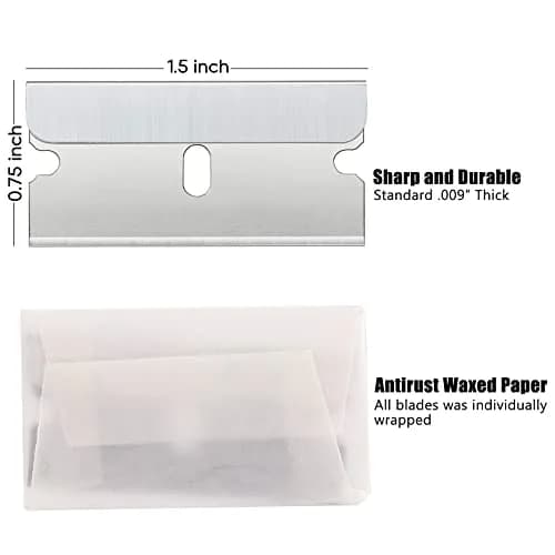 REXBETI 200 Pack Single Edge Razor Blades | Heavy-Duty Steel for Scraping & Cutting thumbnail 7