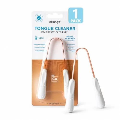 drTung's Copper Tongue Scraper - Adults & Kids, Solid Copper | Gentle & Effective Oral Hygiene (115-120 chars) thumbnail 1
