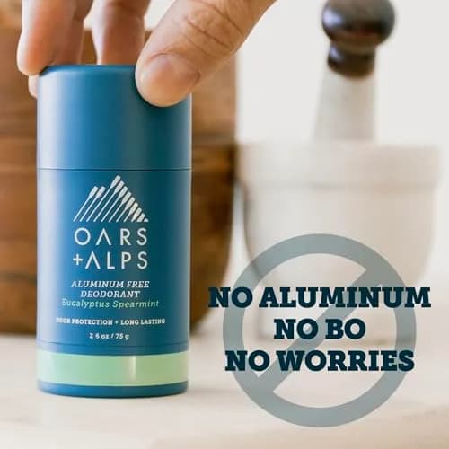 Oars + Alps Aluminum Free Deodorant Stick Eucalyptus Spearmint 73.7g (2.6oz) | Odor Protection & Reduced Friction thumbnail 4