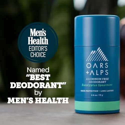 Oars + Alps Aluminum Free Deodorant Stick Eucalyptus Spearmint 73.7g (2.6oz) | Odor Protection & Reduced Friction thumbnail 2